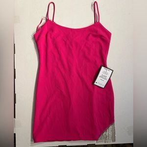 Macy’s pink cocktail rhinestone party dress women’s size 15